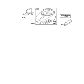 Housing-Blower Diagram and Parts List for 120600TO120699  Briggs and Stratton Engine